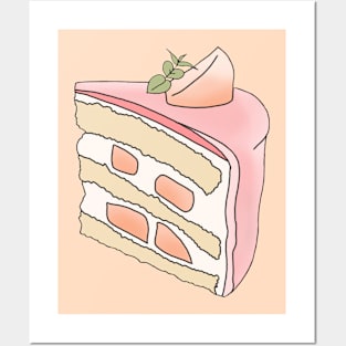 Peachy Cream Cake Posters and Art